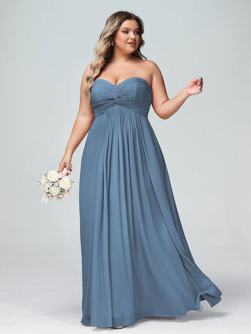 FuLL Length Lace and Chiffon Dresses Slate Blue