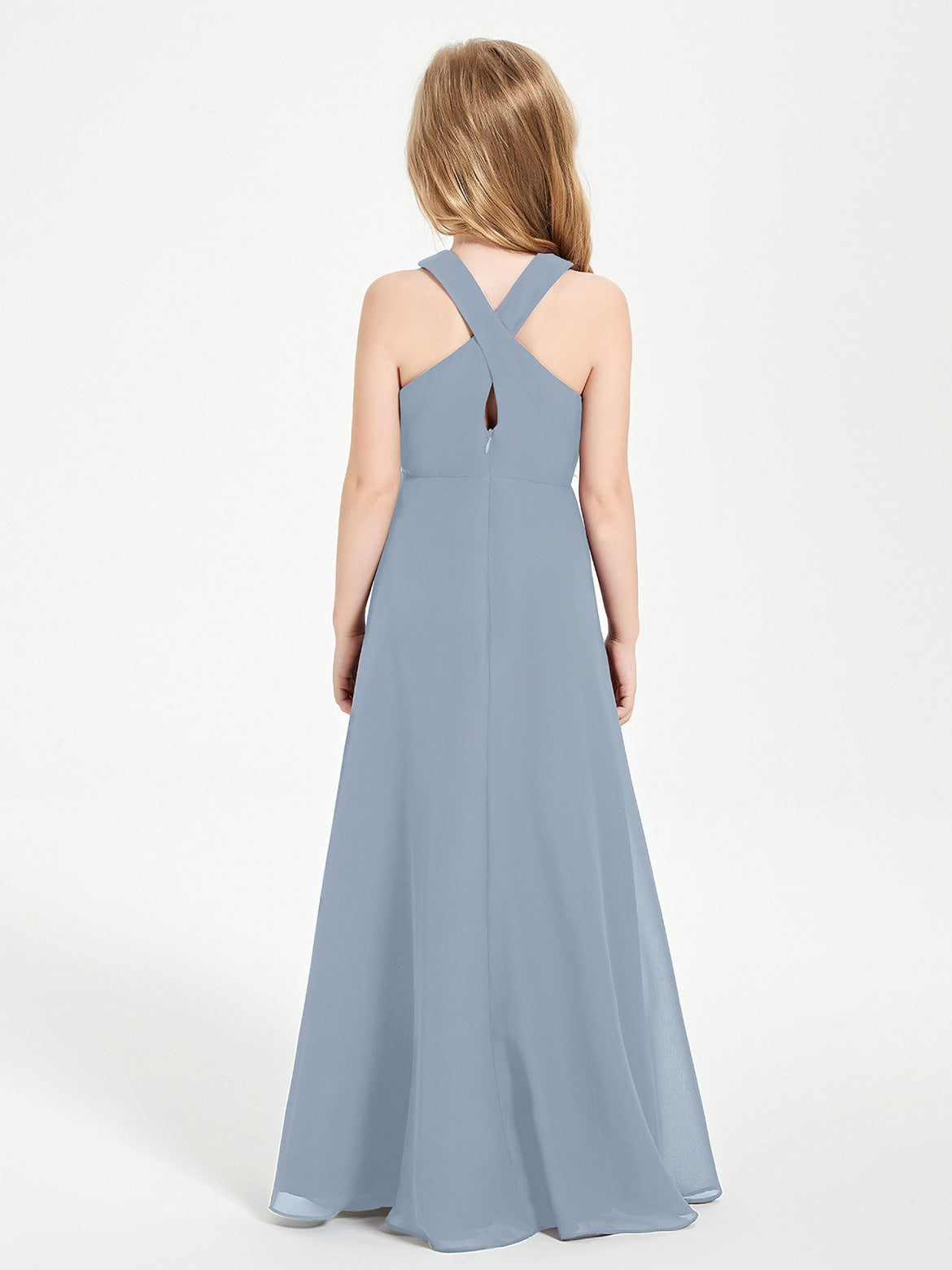 Dusty Blue Junior Bridesmaid Dresses  BABARONI