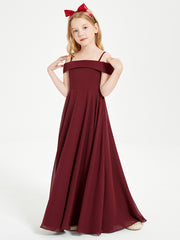 Chic Junior Bridesmaid Dresses Off the Shoulder Cabernet