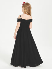 Chic Junior Bridesmaid Dresses Off the Shoulder Black