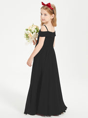 Chic Junior Bridesmaid Dresses Off the Shoulder Black