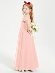 Chic Junior Bridesmaid Dresses Off the Shoulder Coral
