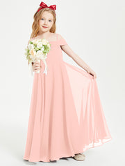 Chic Junior Bridesmaid Dresses Off the Shoulder Coral