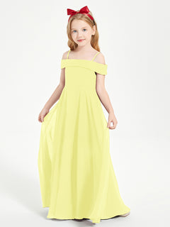 Chic Junior Bridesmaid Dresses Off the Shoulder Daffodil