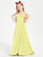 Chic Junior Bridesmaid Dresses Off the Shoulder Daffodil