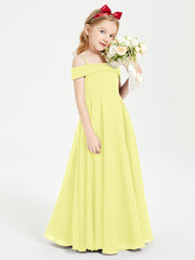 Chic Junior Bridesmaid Dresses Off the Shoulder Daffodil