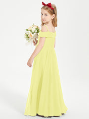 Chic Junior Bridesmaid Dresses Off the Shoulder Daffodil