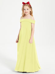 Chic Junior Bridesmaid Dresses Off the Shoulder Daffodil
