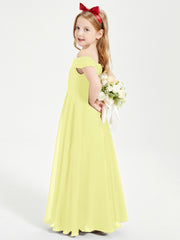 Chic Junior Bridesmaid Dresses Off the Shoulder Daffodil