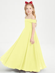 Chic Junior Bridesmaid Dresses Off the Shoulder Daffodil