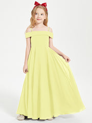 Chic Junior Bridesmaid Dresses Off the Shoulder Daffodil