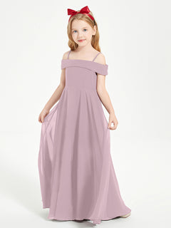 Chic Junior Bridesmaid Dresses Off the Shoulder Dusk