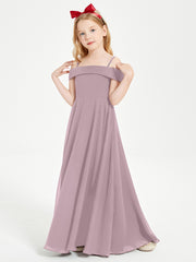 Chic Junior Bridesmaid Dresses Off the Shoulder Dusk