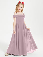 Chic Junior Bridesmaid Dresses Off the Shoulder Dusk