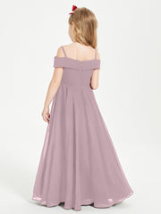 Chic Junior Bridesmaid Dresses Off the Shoulder Dusk