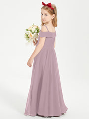Chic Junior Bridesmaid Dresses Off the Shoulder Dusk
