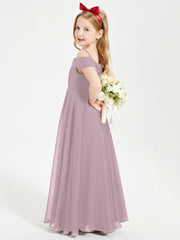 Chic Junior Bridesmaid Dresses Off the Shoulder Dusk