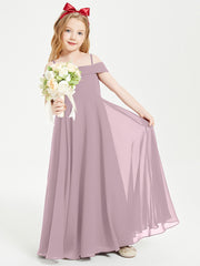 Chic Junior Bridesmaid Dresses Off the Shoulder Dusk