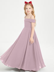 Chic Junior Bridesmaid Dresses Off the Shoulder Dusk