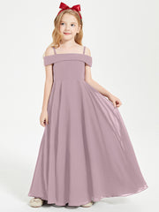 Chic Junior Bridesmaid Dresses Off the Shoulder Dusk