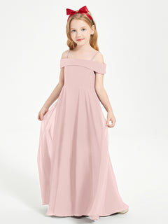 Chic Junior Bridesmaid Dresses Off the Shoulder Dusty Rose