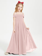 Chic Junior Bridesmaid Dresses Off the Shoulder Dusty Rose