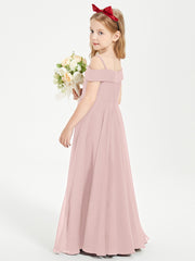 Chic Junior Bridesmaid Dresses Off the Shoulder Dusty Rose
