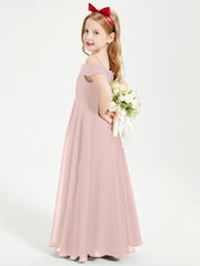 Chic Junior Bridesmaid Dresses Off the Shoulder Dusty Rose