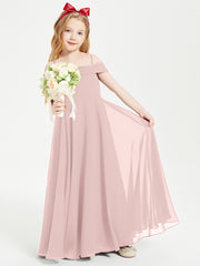 Chic Junior Bridesmaid Dresses Off the Shoulder Dusty Rose