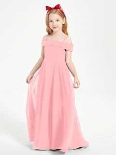 Chic Junior Bridesmaid Dresses Off the Shoulder Flamingo