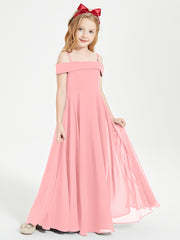 Chic Junior Bridesmaid Dresses Off the Shoulder Flamingo