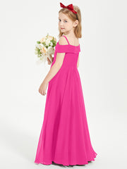 Chic Junior Bridesmaid Dresses Off the Shoulder Fuchsia