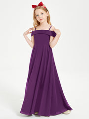 Chic Junior Bridesmaid Dresses Off the Shoulder Grape