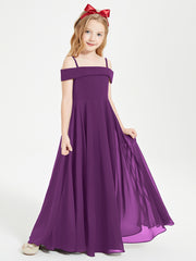 Chic Junior Bridesmaid Dresses Off the Shoulder Grape