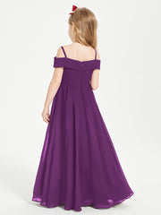Chic Junior Bridesmaid Dresses Off the Shoulder Grape