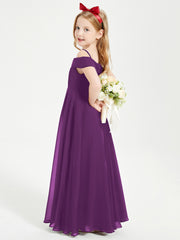 Chic Junior Bridesmaid Dresses Off the Shoulder Grape
