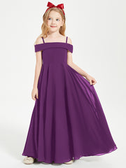 Chic Junior Bridesmaid Dresses Off the Shoulder Grape