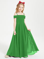 Chic Junior Bridesmaid Dresses Off the Shoulder Green