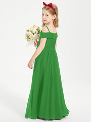 Chic Junior Bridesmaid Dresses Off the Shoulder Green