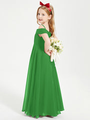 Chic Junior Bridesmaid Dresses Off the Shoulder Green