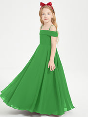 Chic Junior Bridesmaid Dresses Off the Shoulder Green