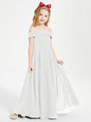 Chic Junior Bridesmaid Dresses Off the Shoulder Ivory