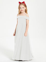 Chic Junior Bridesmaid Dresses Off the Shoulder Ivory