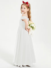 Chic Junior Bridesmaid Dresses Off the Shoulder Ivory