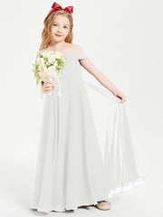 Chic Junior Bridesmaid Dresses Off the Shoulder Ivory