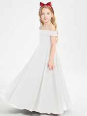 Chic Junior Bridesmaid Dresses Off the Shoulder Ivory