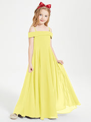 Chic Junior Bridesmaid Dresses Off the Shoulder Lemon