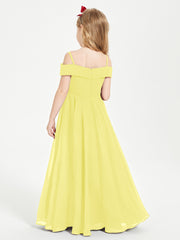 Chic Junior Bridesmaid Dresses Off the Shoulder Lemon