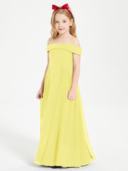 Chic Junior Bridesmaid Dresses Off the Shoulder Lemon