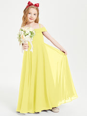 Chic Junior Bridesmaid Dresses Off the Shoulder Lemon